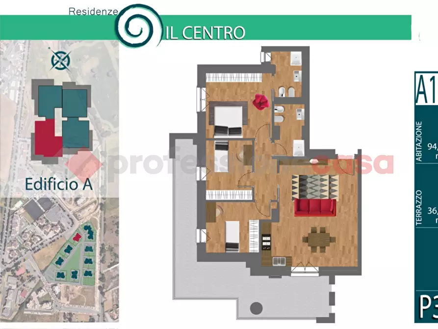 Immagine 3 di Appartamento in vendita  in Via Delle Calle, snc a Guidonia Montecelio