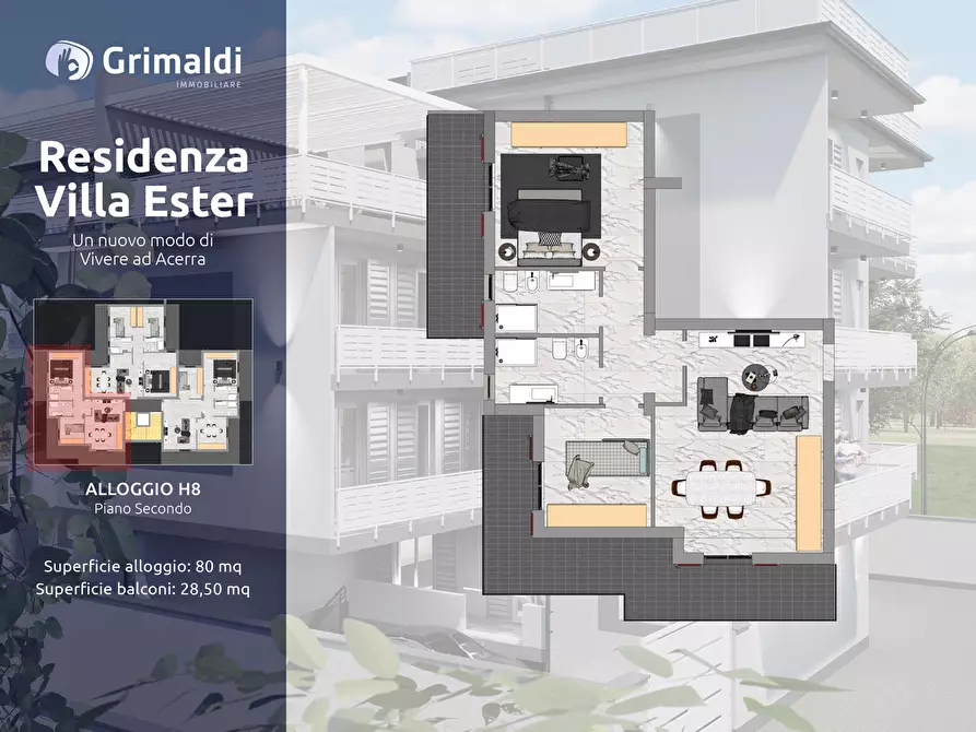 Immagine 2 di Appartamento in vendita  in Via Domenico Castaldo, 5 a Acerra