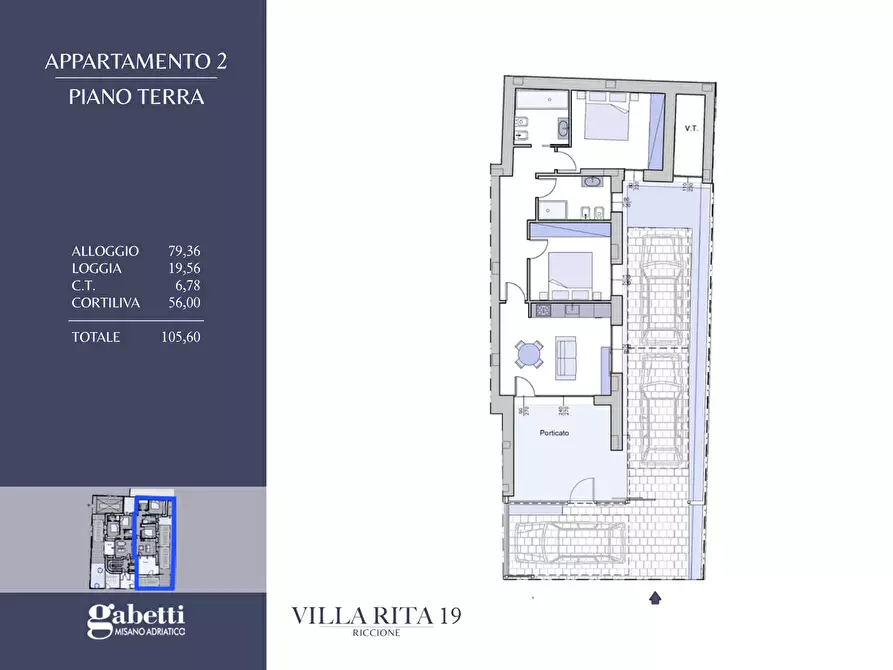 Immagine 1 di Appartamento in vendita  in Via Bixio, 19 a Riccione