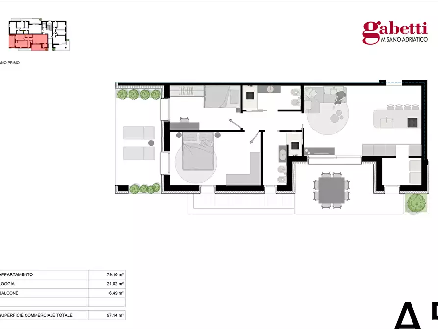 Immagine 10 di Appartamento in vendita  in Via Grossi, snc a Misano Adriatico