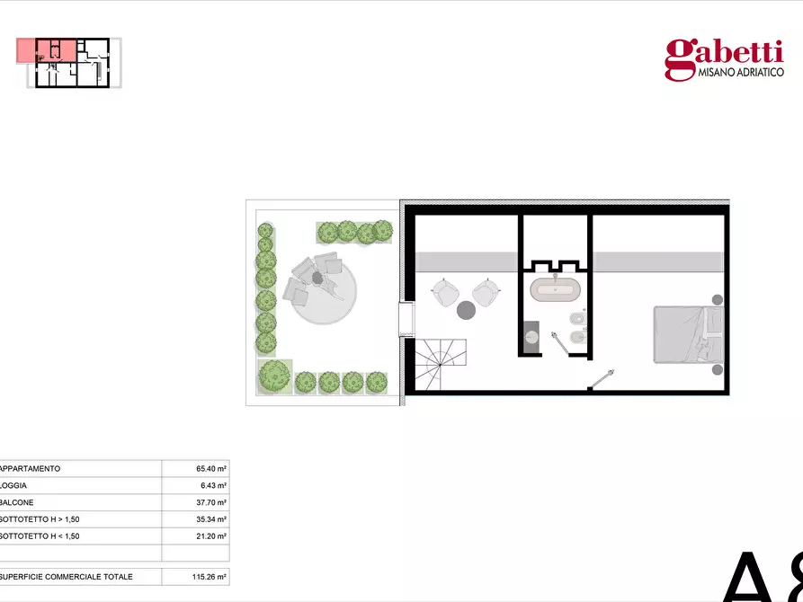 Immagine 14 di Appartamento in vendita  in Via Grossi, snc a Misano Adriatico