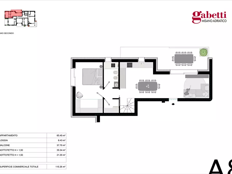 Immagine 13 di Appartamento in vendita  in Via Grossi, snc a Misano Adriatico