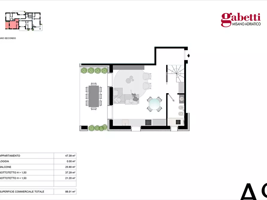 Immagine 10 di Appartamento in vendita  in Via Grossi, snc a Misano Adriatico