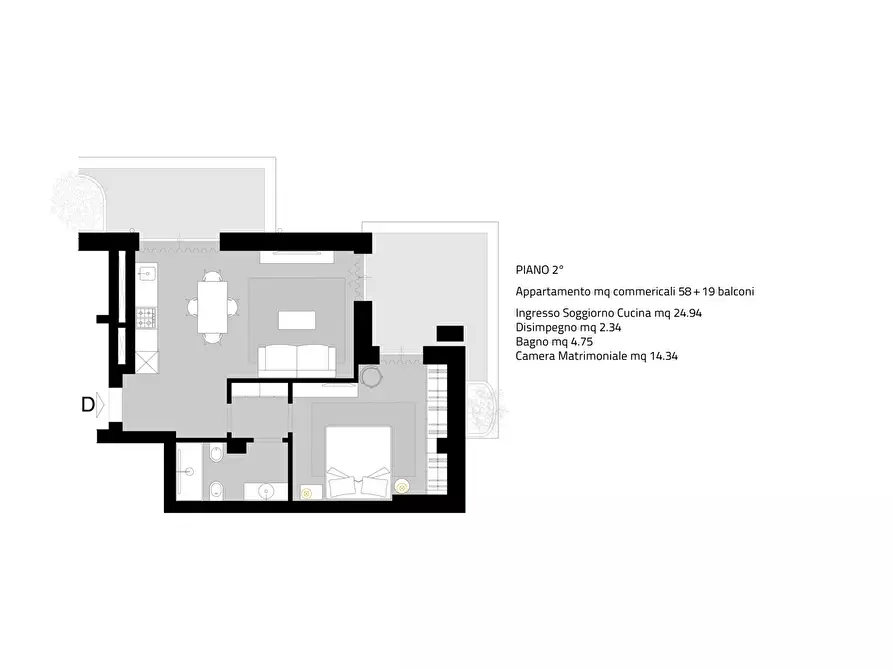 Immagine 5 di Appartamento in vendita  in Via F. Baracca, 1 a Gabicce Mare