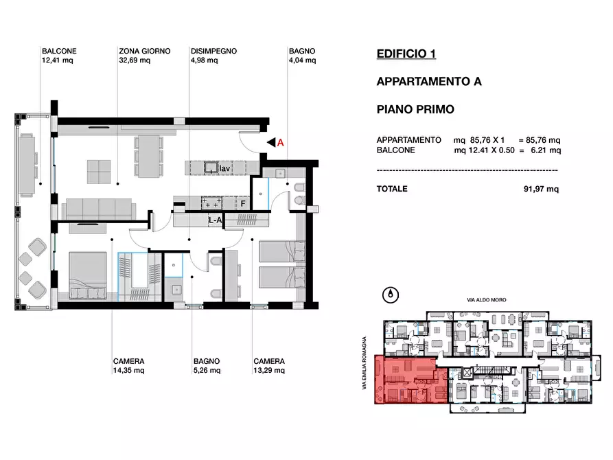 Immagine 15 di Appartamento in vendita  in Via Romagna a Gabicce Mare