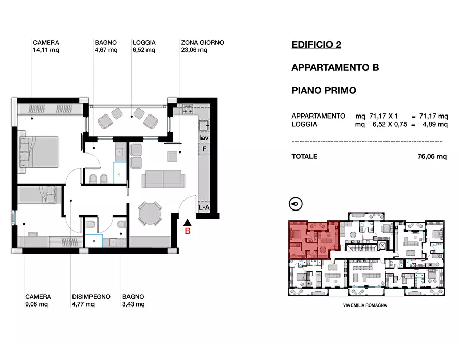 Immagine 13 di Appartamento in vendita  in Via Romagna a Gabicce Mare