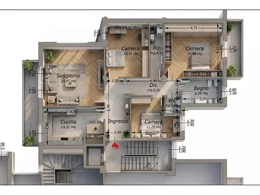 Immagine 24 di Appartamento in vendita  in Via dei Politi, 3 a Recanati