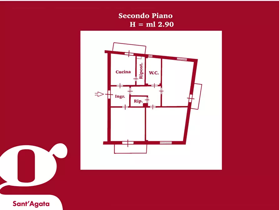 Immagine 14 di Appartamento in vendita  in Via CAIROLI, 6 a Sant'agata Di Militello