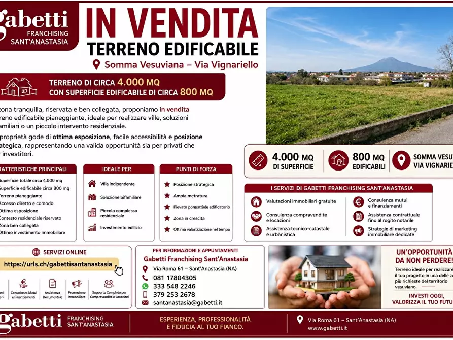 Immagine 4 di Terreno residenziale in vendita  in Via Vignariello, snc a Somma Vesuviana