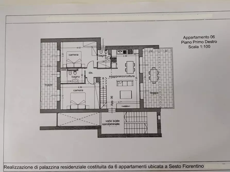 Immagine 4 di Appartamento in vendita  in VIA di padule a Sesto Fiorentino