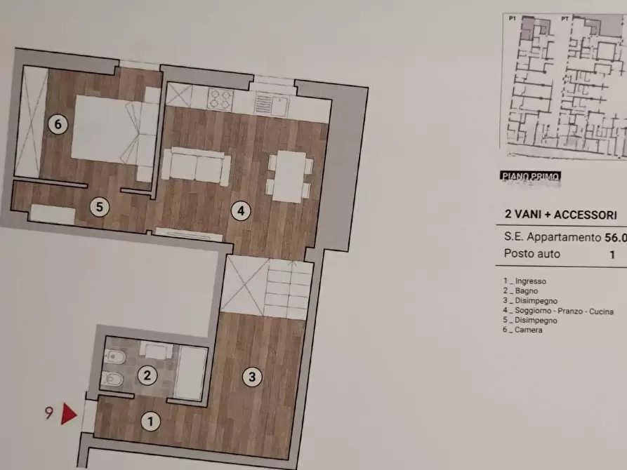 Immagine 6 di Appartamento in vendita  in PIAZZA delle carceri a Prato