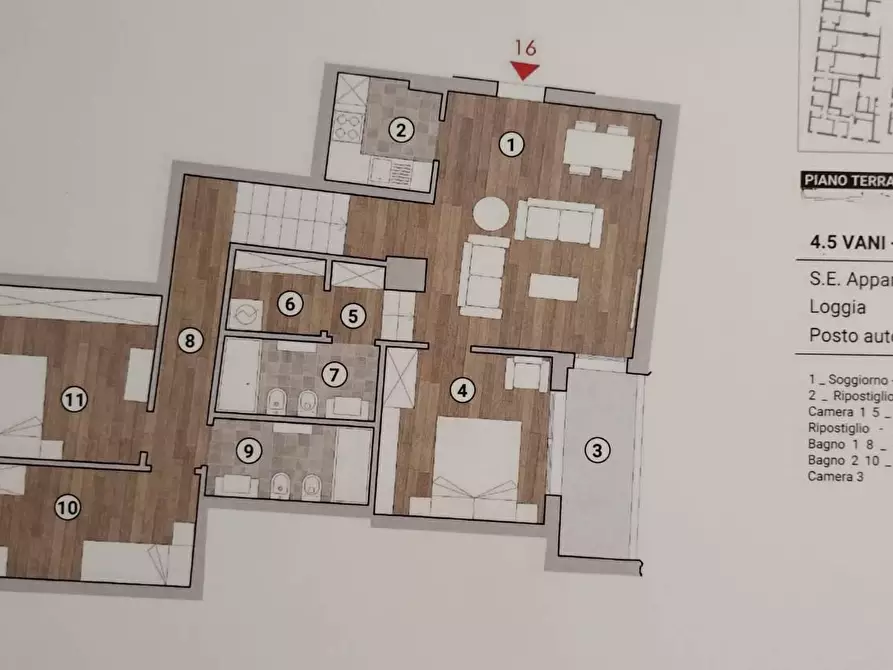 Immagine 4 di Appartamento in vendita  in PIAZZA delle carceri a Prato