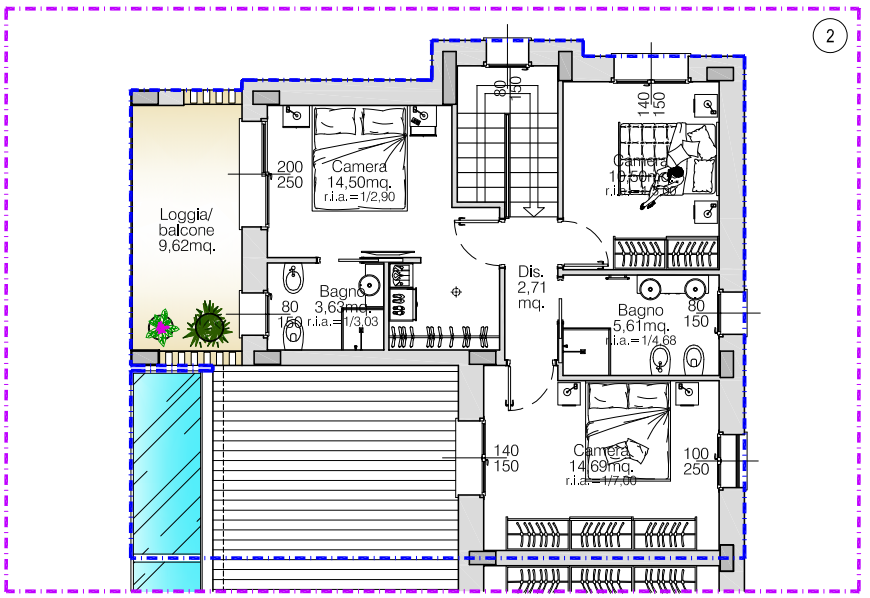 Immagine 8 di Villetta a schiera in vendita  a Santarcangelo Di Romagna