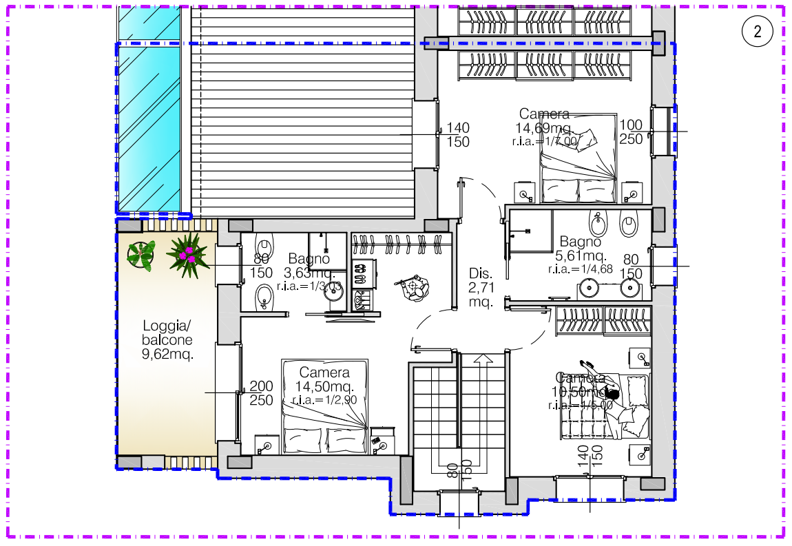 Immagine 12 di Villetta a schiera in vendita  a Santarcangelo Di Romagna