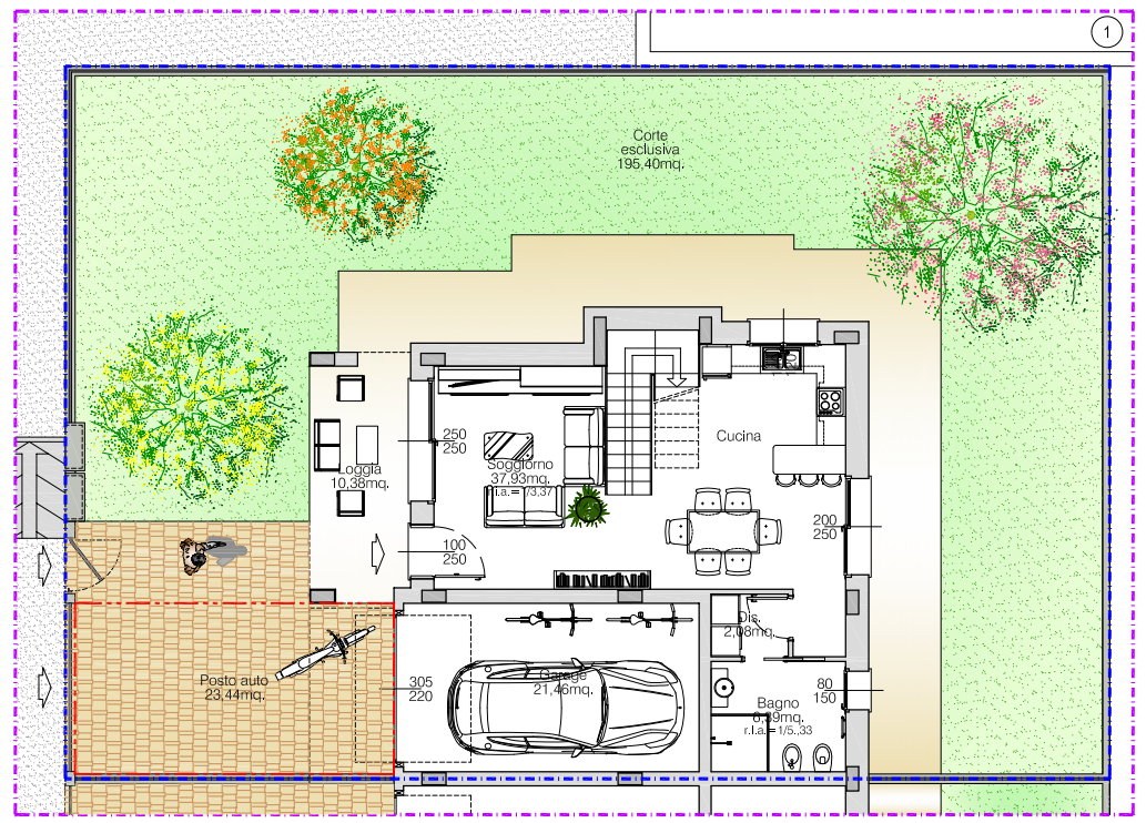 Immagine 7 di Villetta a schiera in vendita  a Santarcangelo Di Romagna