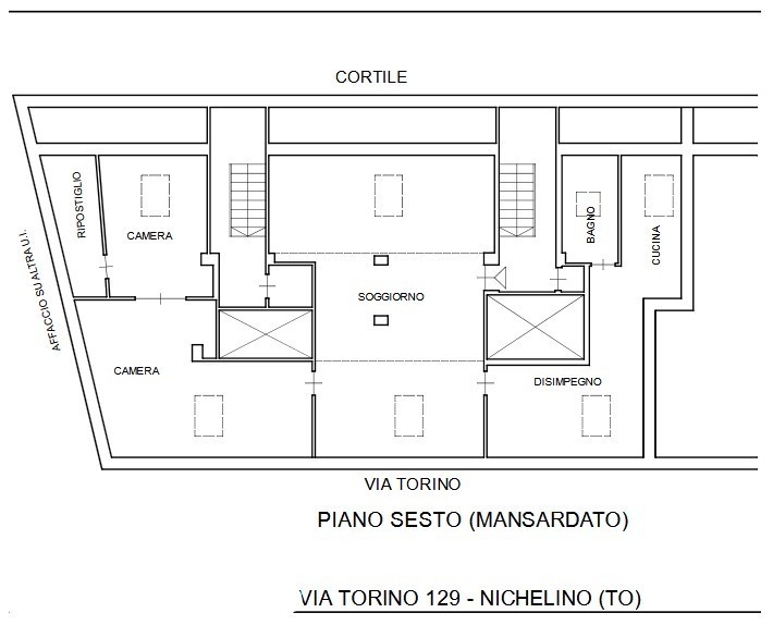 Immagine 2 di Mansarda in vendita  in Via Torino 129 a Nichelino