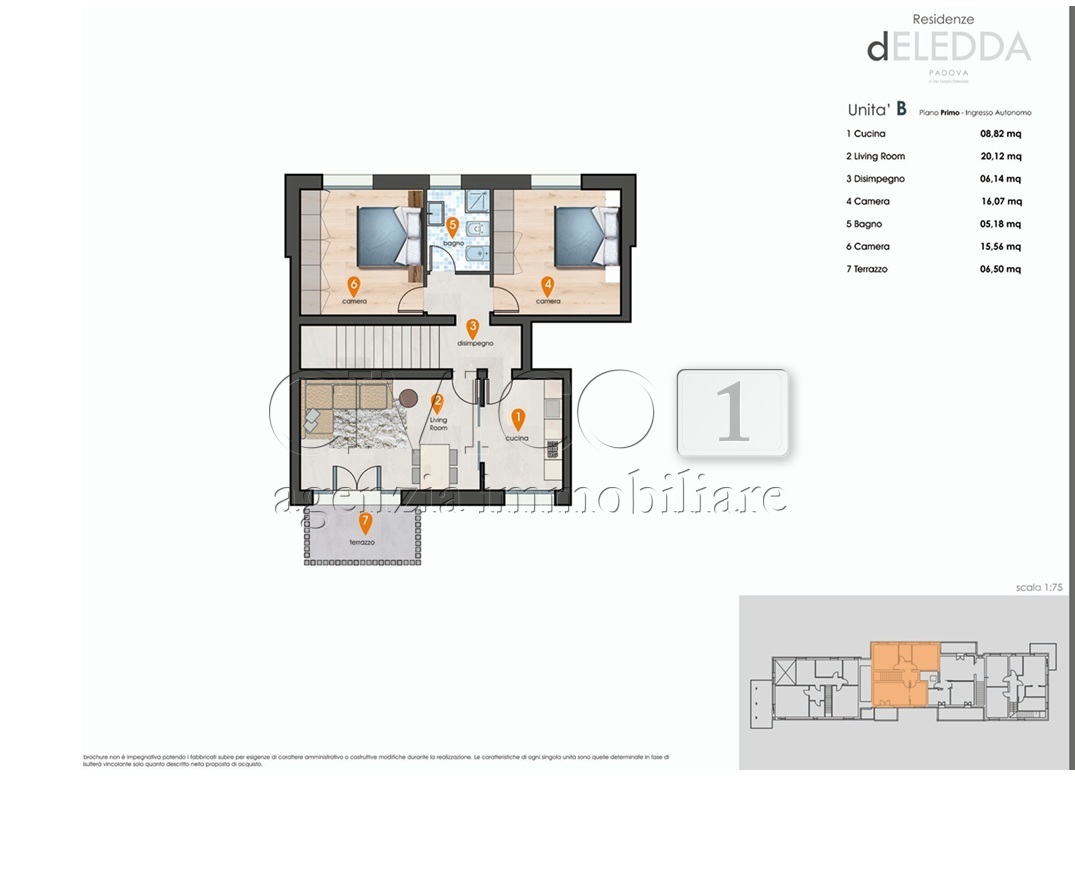 Immagine 5 di Porzione di casa in vendita  in Via Grazia Deledda a Padova