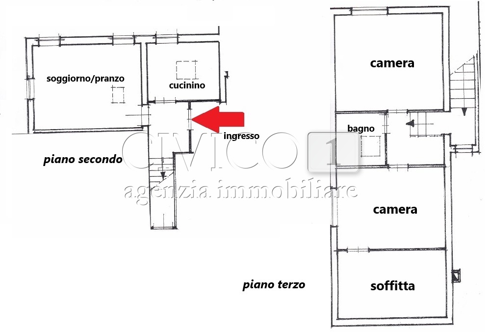 Immagine 2 di Mansarda in vendita  in Via Lorenzo Marcello a Venezia