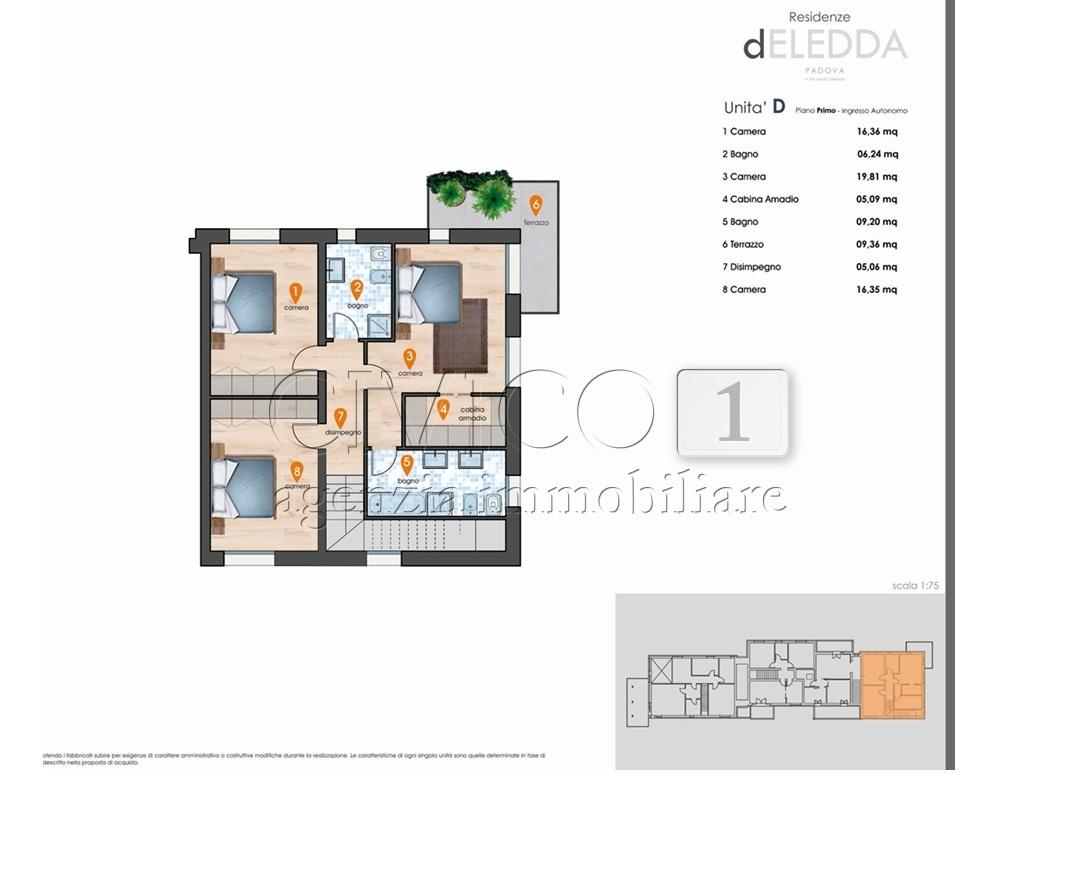 Immagine 9 di Porzione di casa in vendita  in Via Grazia Deledda a Padova