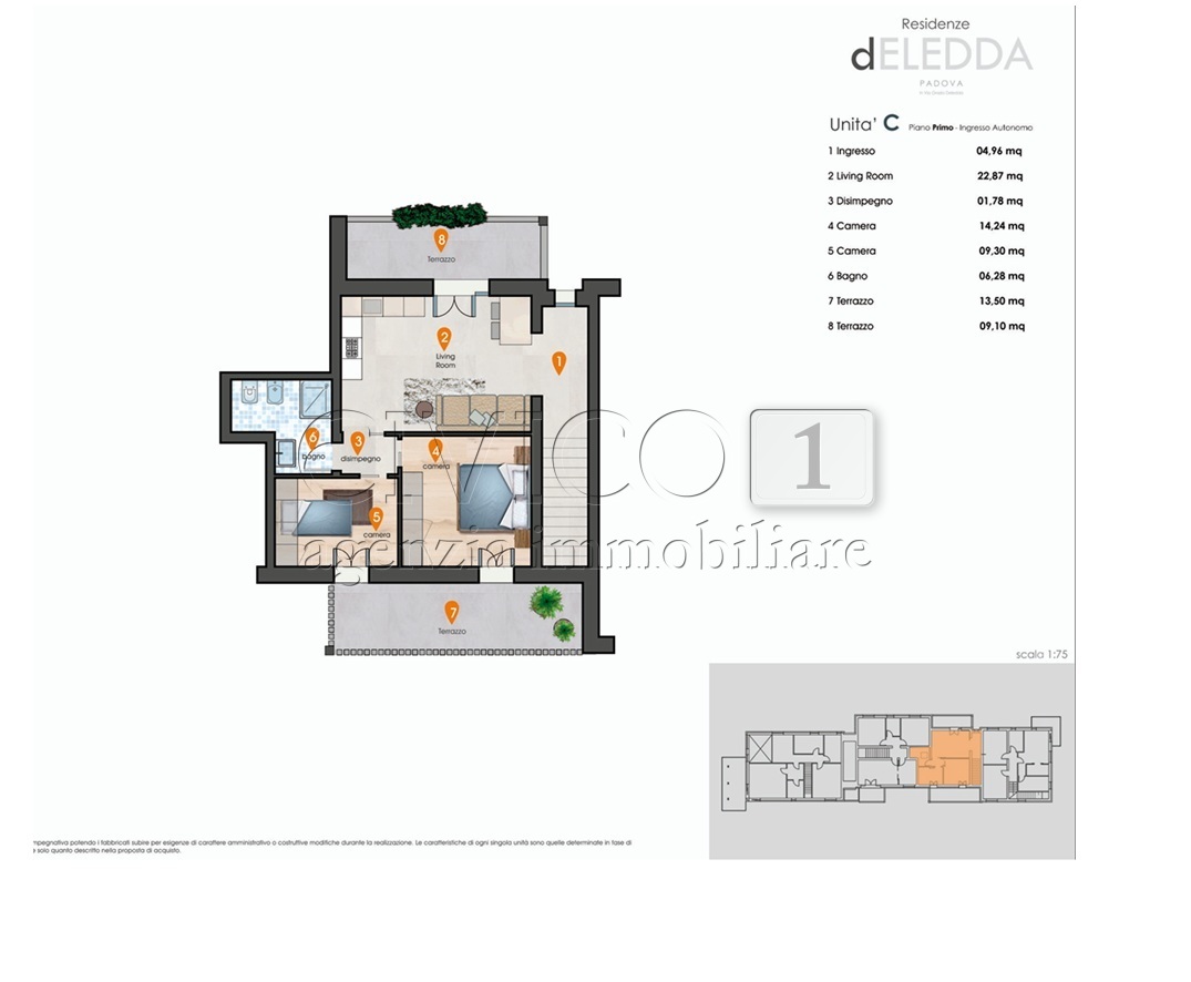 Immagine 7 di Porzione di casa in vendita  in Via Grazia Deledda a Padova