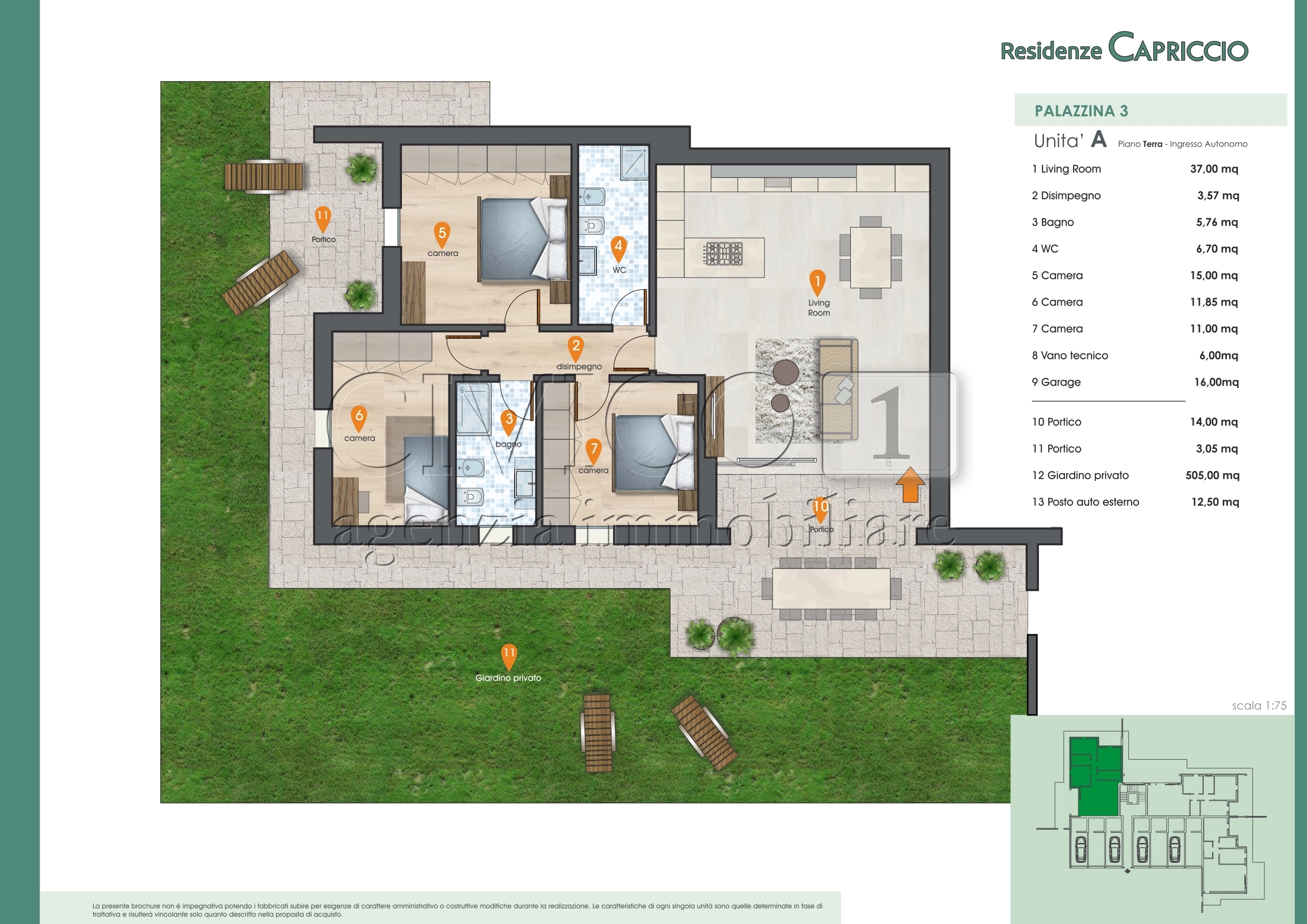 Immagine 3 di Appartamento in vendita  in Via Capriccio a Vigonza
