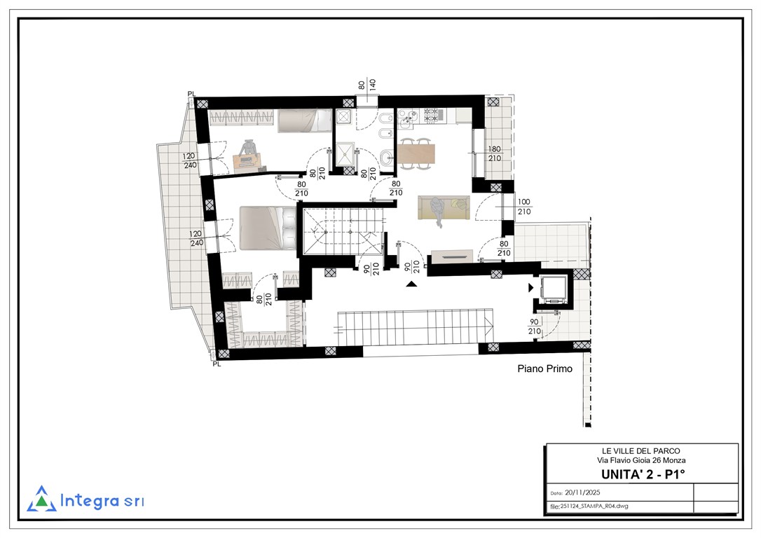 Immagine 13 di Attico in vendita  in via gioia 26 a Monza