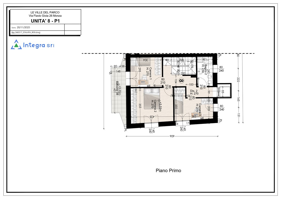 Immagine 12 di Appartamento in vendita  in via gioia 26 a Monza
