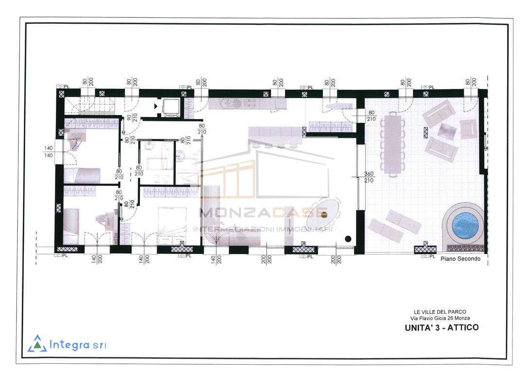 Immagine 10 di Appartamento in vendita  in via gioia 26 a Monza