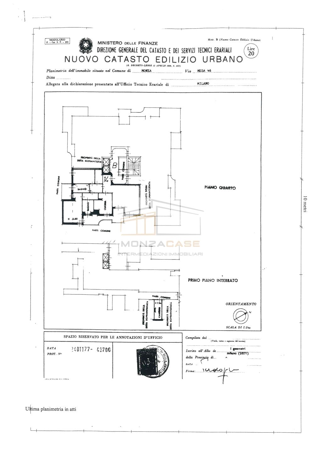 Immagine 10 di Appartamento in vendita  in via Meda 46 a Monza