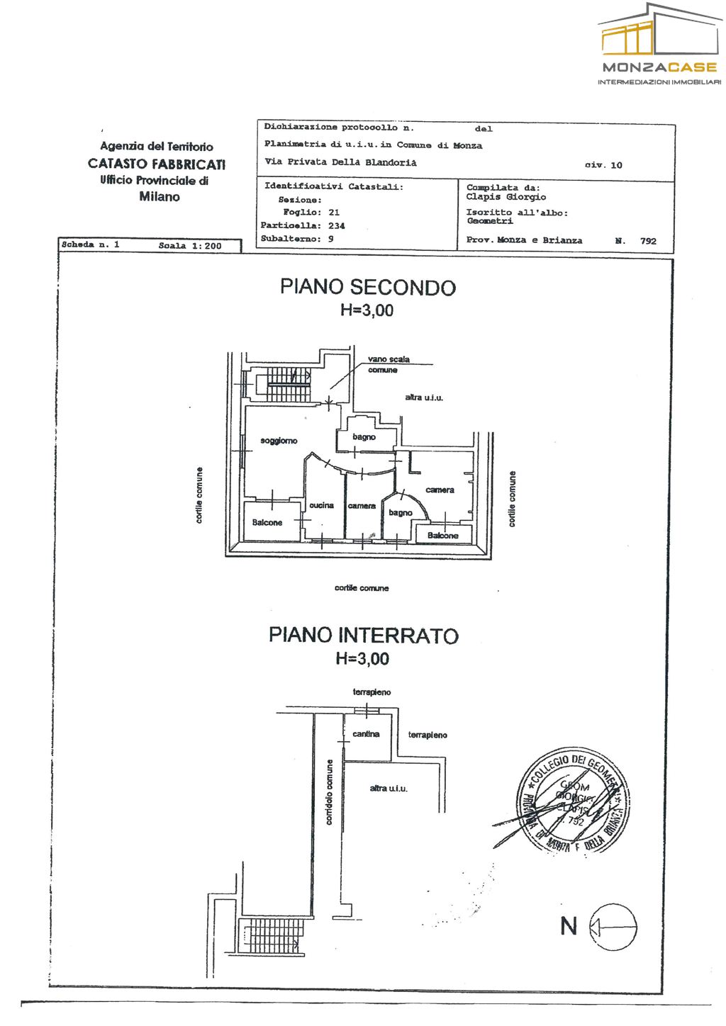 Immagine 10 di Appartamento in vendita  in Via Della Blandoria 10 a Monza