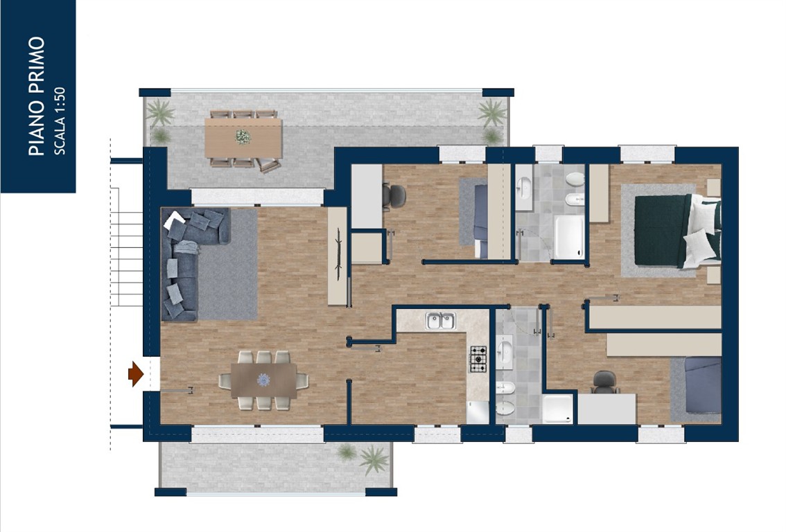 Immagine 13 di Appartamento in vendita  in Via Trieste a Cesate