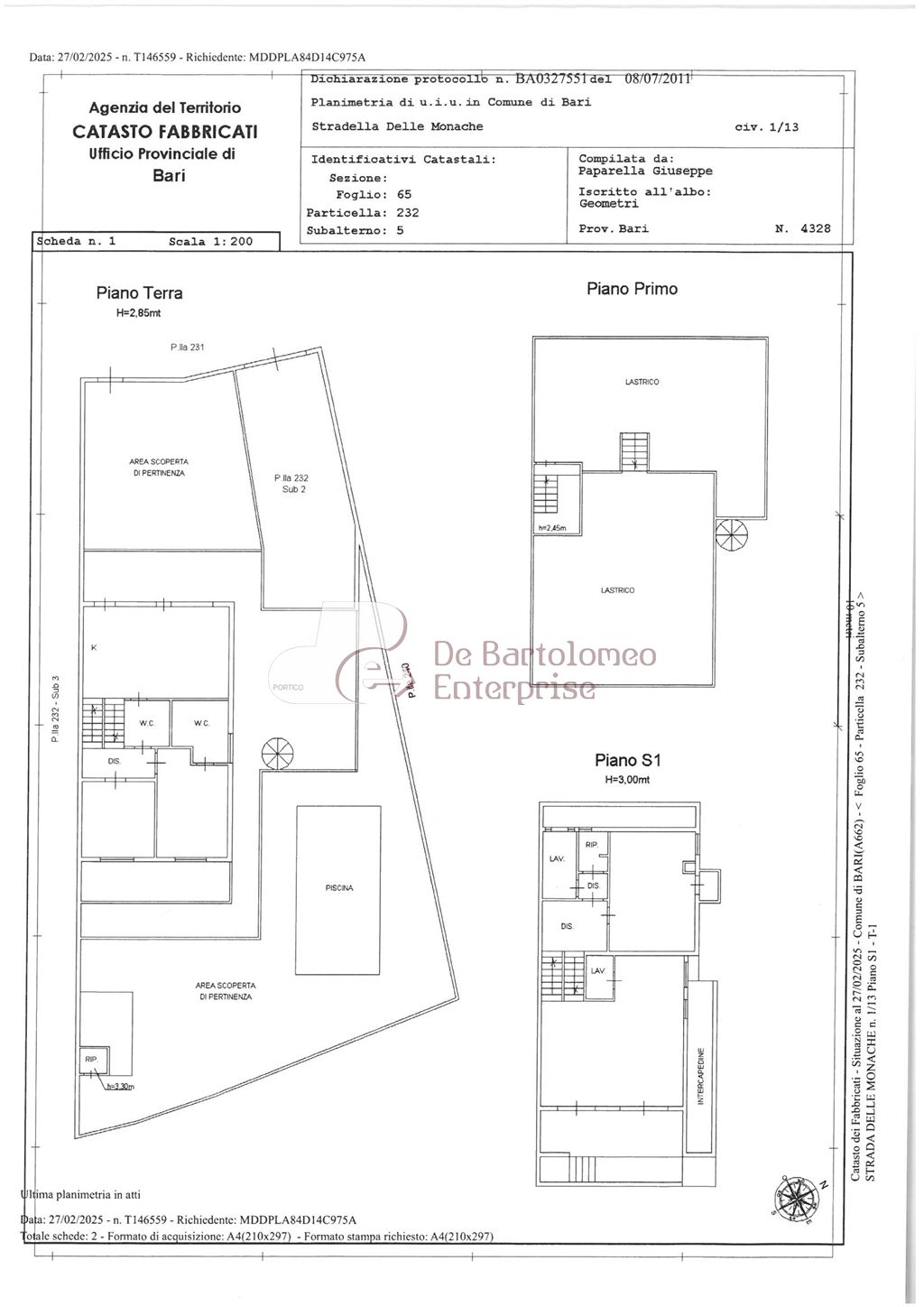 Immagine 10 di Casa bifamiliare in vendita  in STRADA DETTA MONACHE a Bari