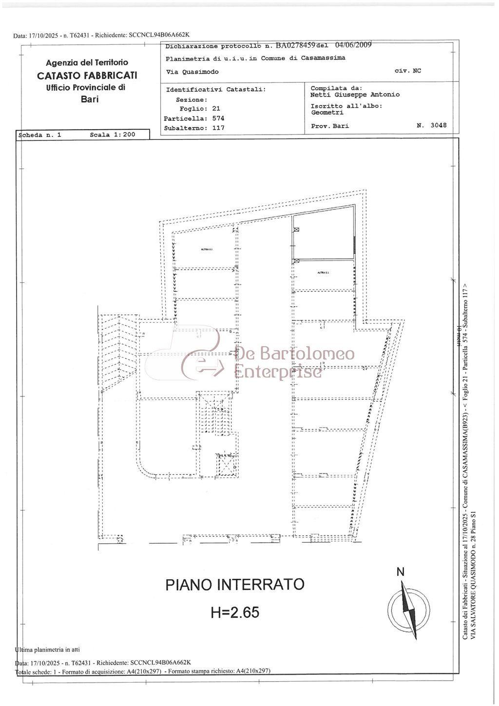 Immagine 3 di Appartamento in vendita  in via Salvatore Quasimodo a Casamassima