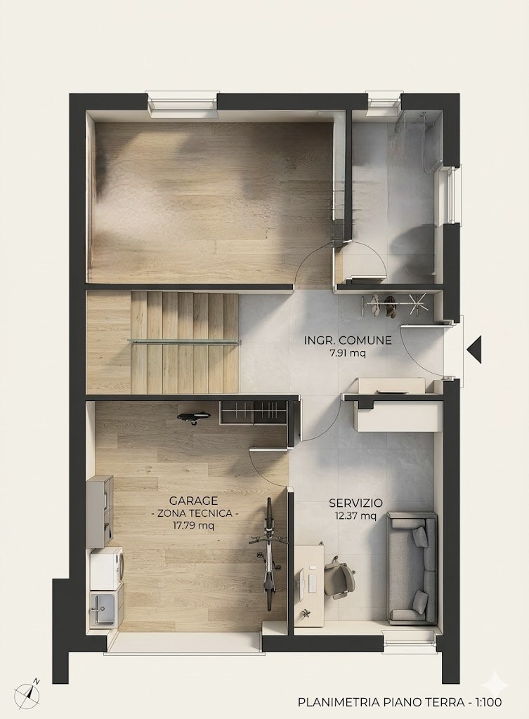 Immagine 10 di Appartamento in vendita  in via fratelli cervi 48 a Alfonsine