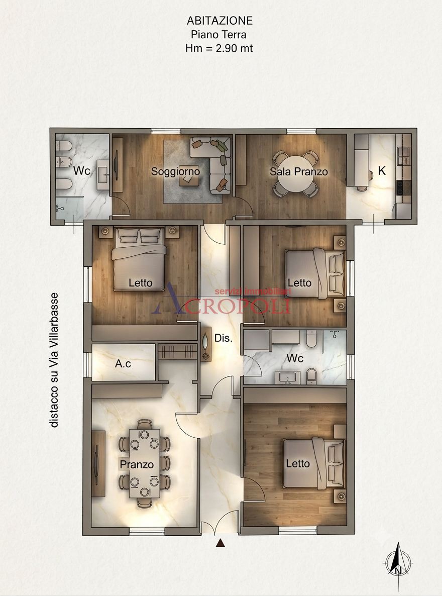 Immagine 10 di Villa in vendita  in via Villarbasse a Roma