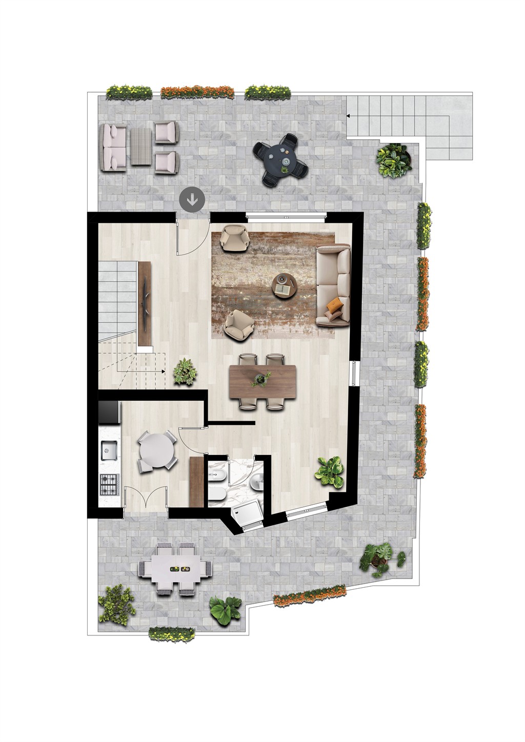 Immagine 7 di Appartamento in vendita  in via selve di mondragone 15 a Monte Porzio Catone