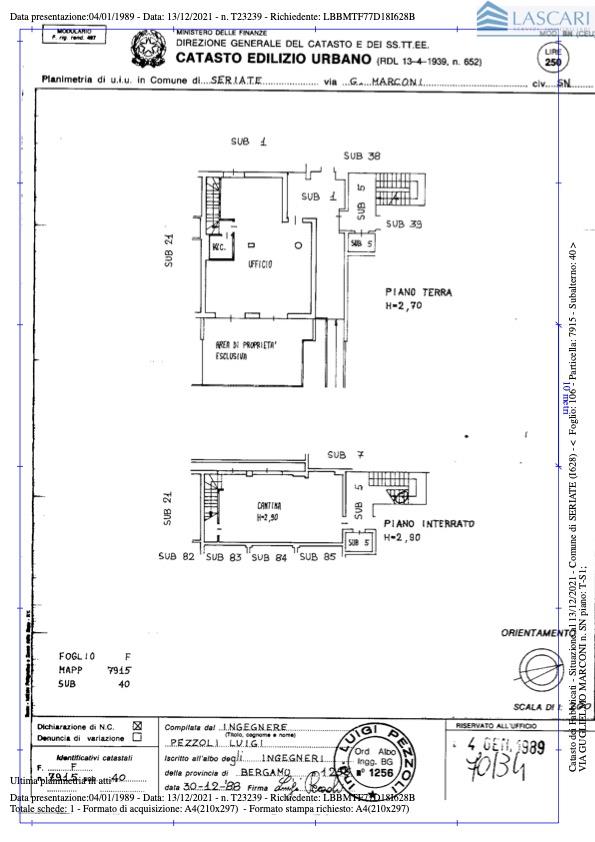 Immagine 9 di Ufficio in vendita  in Via Marconi 49/A a Seriate