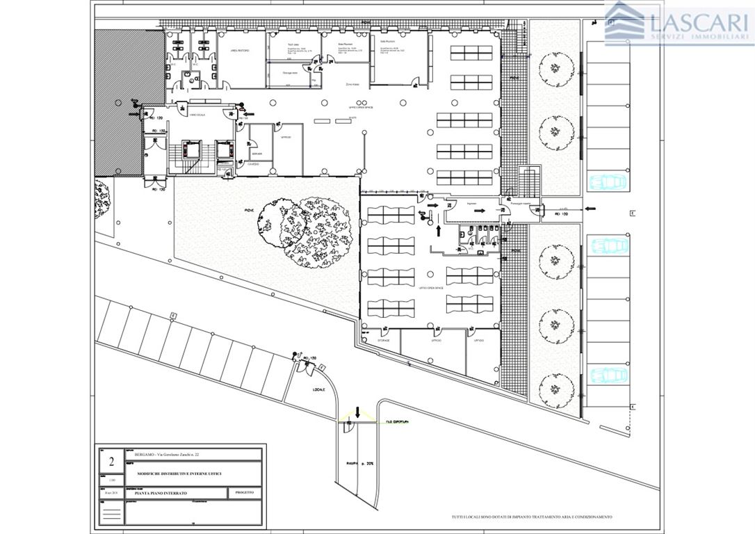 Immagine 10 di Ufficio in affitto  in Via Zanchi a Bergamo