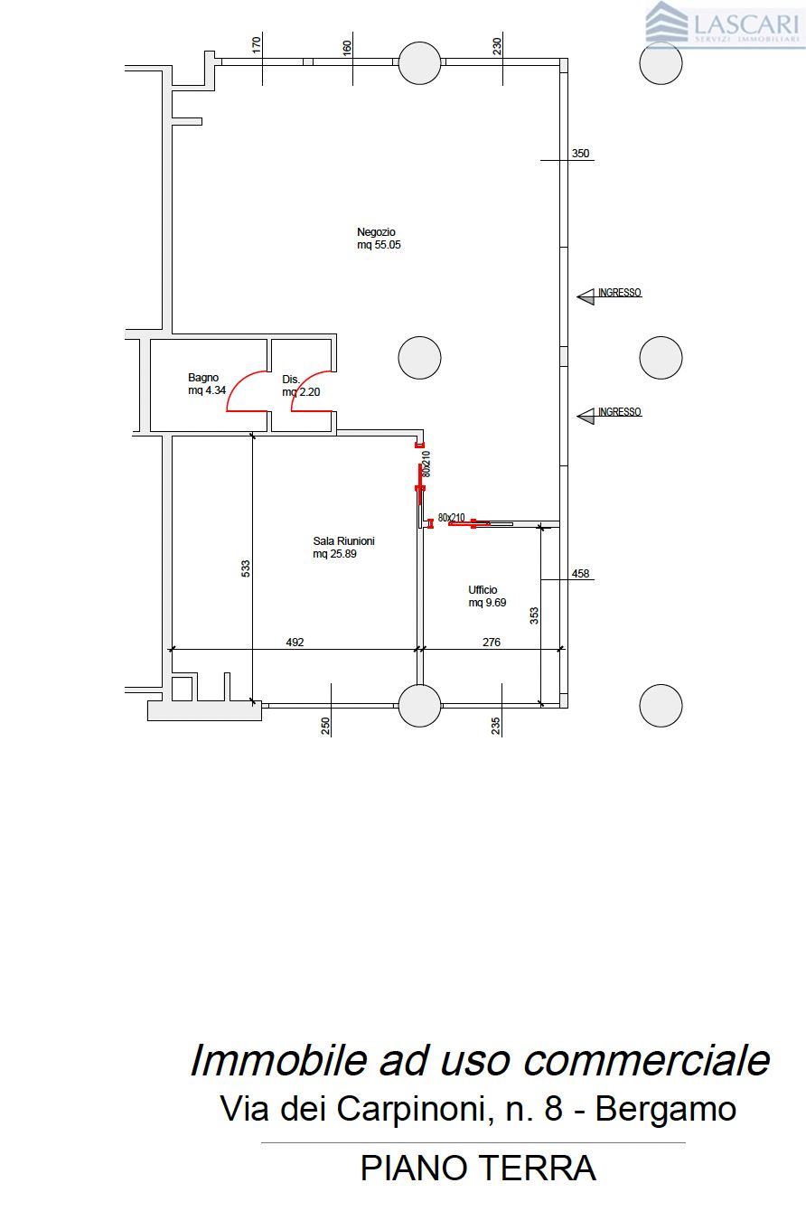 Immagine 4 di Negozio in affitto  in Via dei Carpinoni a Bergamo