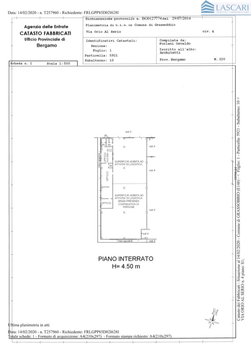Immagine 2 di Capannone industriale in affitto  in Via Orio al Serio 4 a Grassobbio