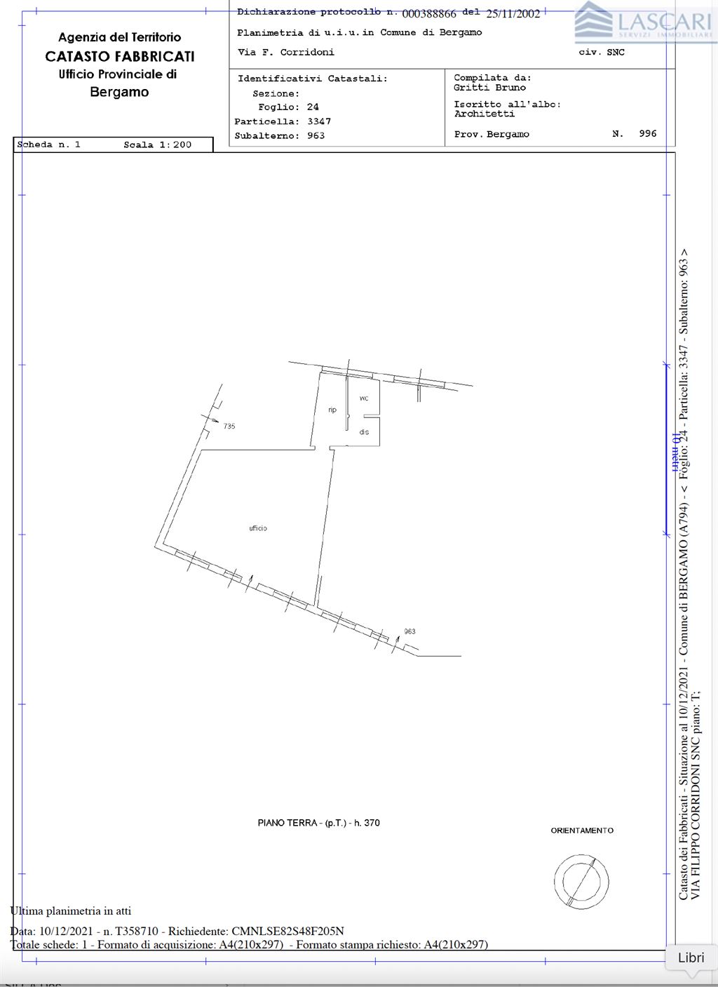 Immagine 6 di Negozio in affitto  in Via Corridoni 28M a Bergamo