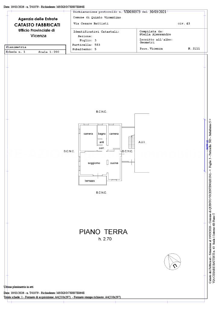 Immagine 7 di Appartamento in vendita  in Via Cesare Battisti 43 a Quinto Vicentino
