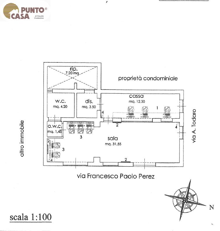 Immagine 3 di Negozio in vendita  in Via Perez a Palermo