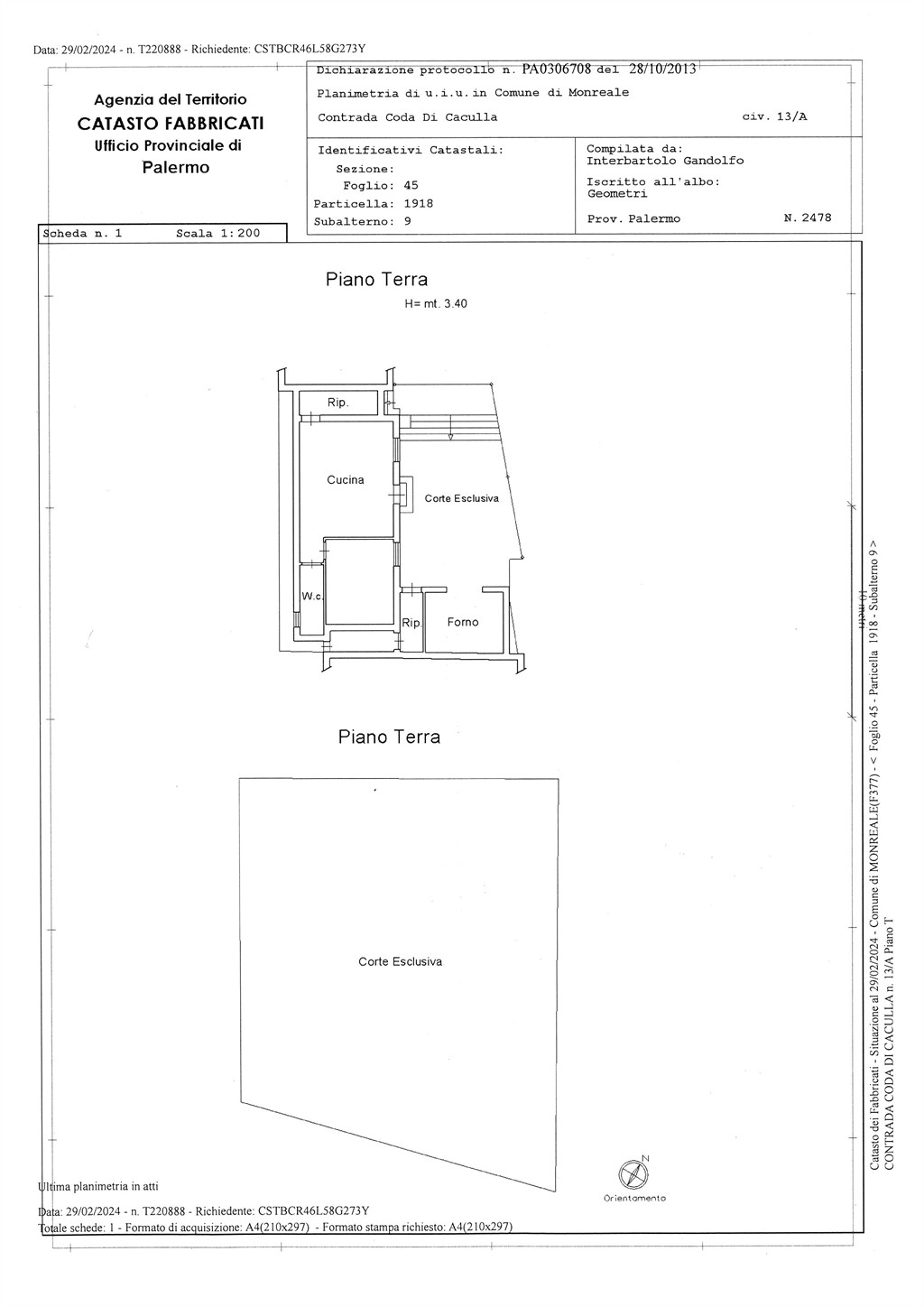 Immagine 11 di Casa bifamiliare in vendita  in Via delle Rose Caculla 13 a Monreale