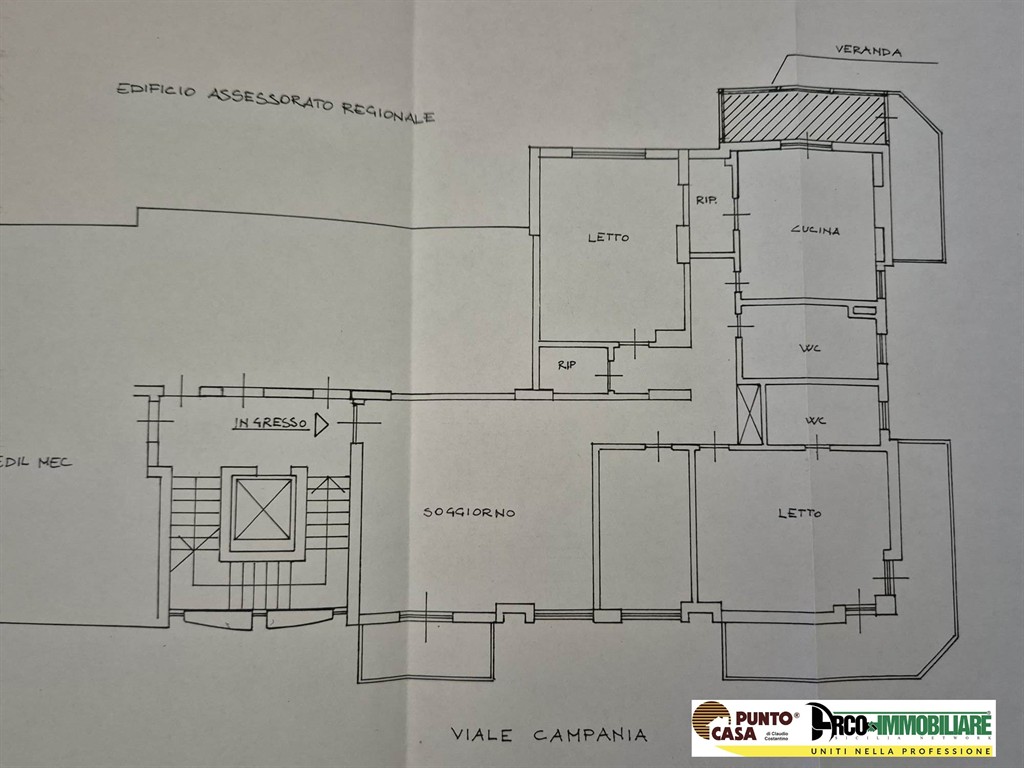 Immagine 10 di Appartamento in vendita  in Viale Campania a Palermo