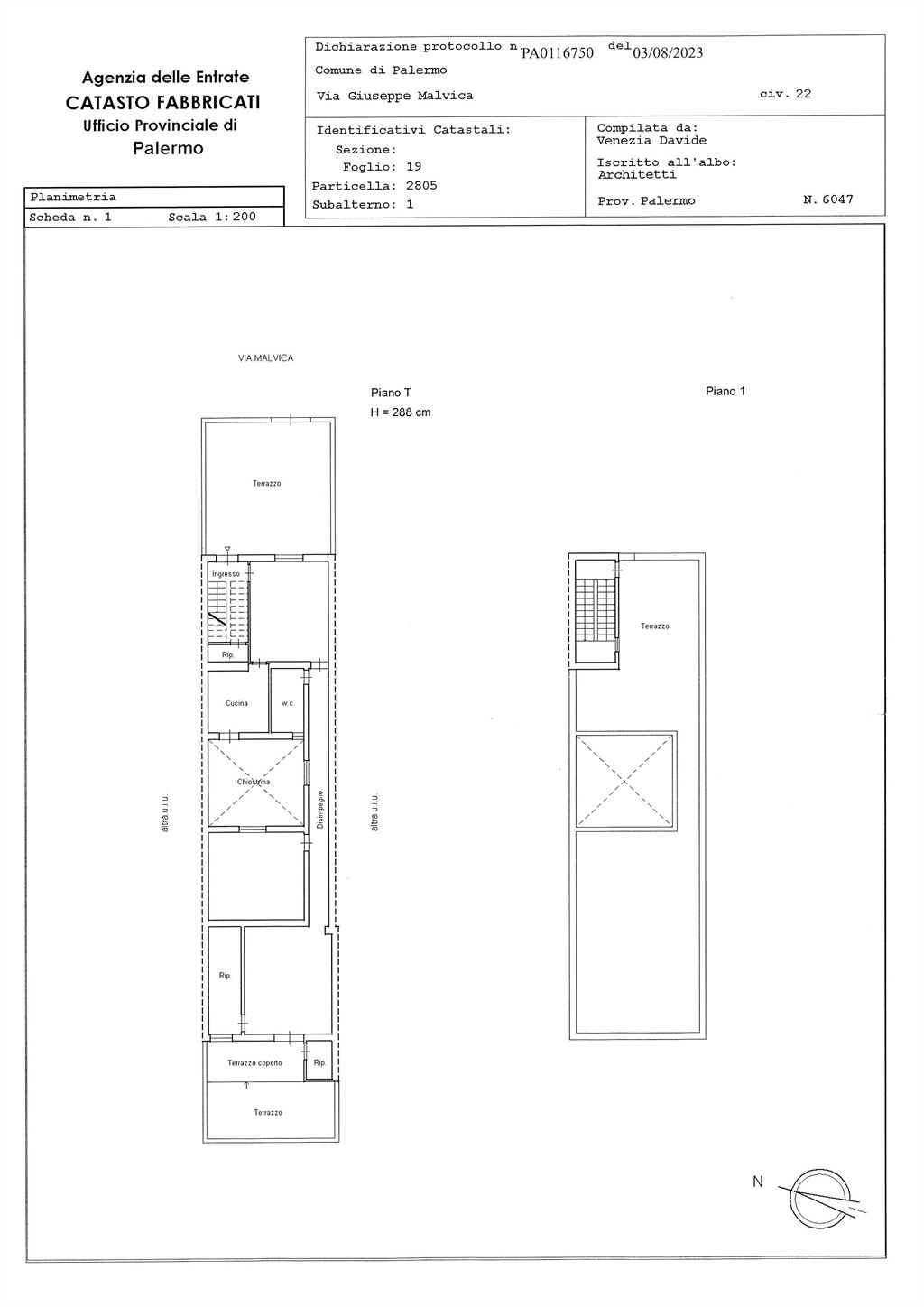 Immagine 11 di Casa indipendente in vendita  in Via Giuseppe Malvica a Palermo