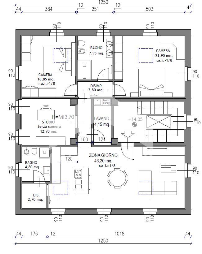 Immagine 9 di Attico in vendita  in viale zara a Brescia