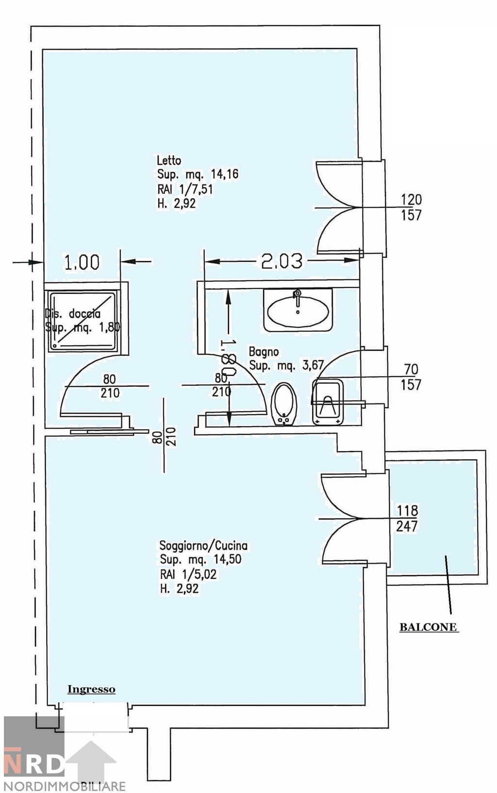 Immagine 10 di Appartamento in vendita  in via Volta a Mantova