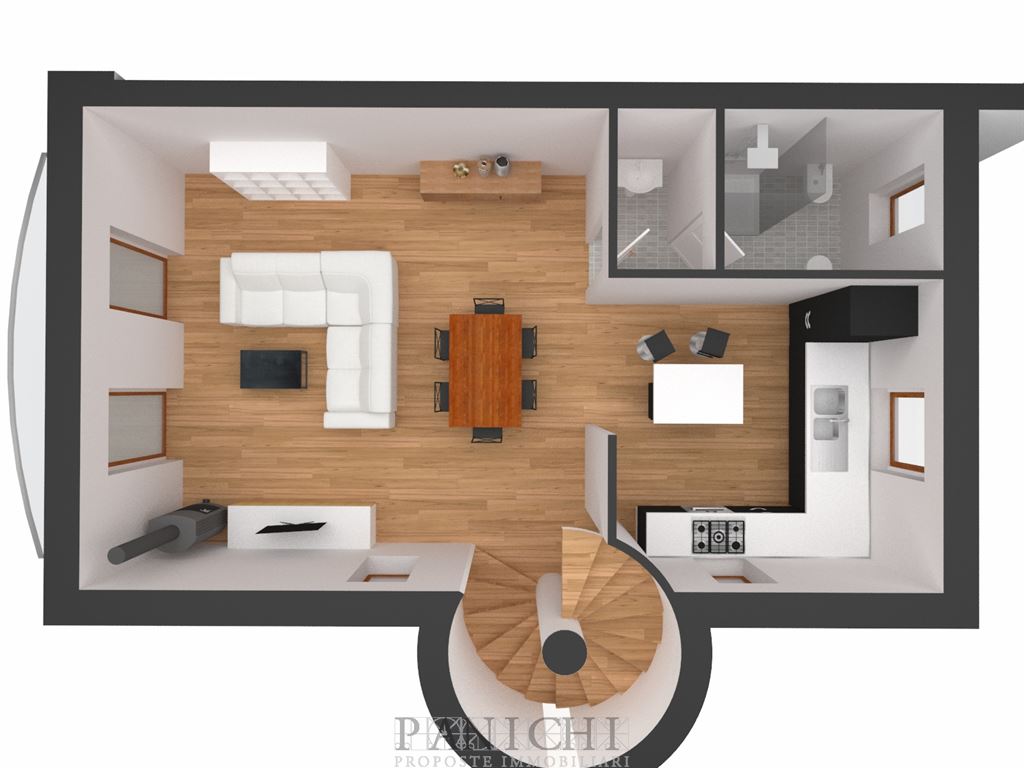 Immagine 11 di Villetta a schiera in vendita  in Via A.C.Tolomei a Asciano