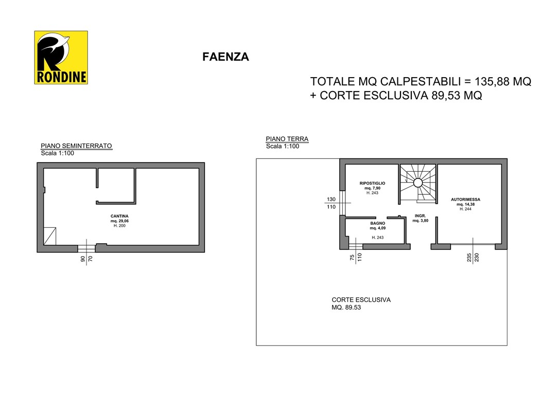 Immagine 10 di Villetta a schiera in vendita  a Faenza